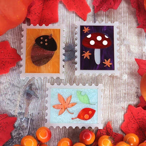 Kimchi & Coconut : Autumn Stamps Brooch Trio