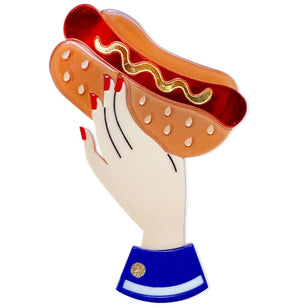 Lipstick & Chrome : Bessie's Special Hotdog Brooch [PRE-ORDER]