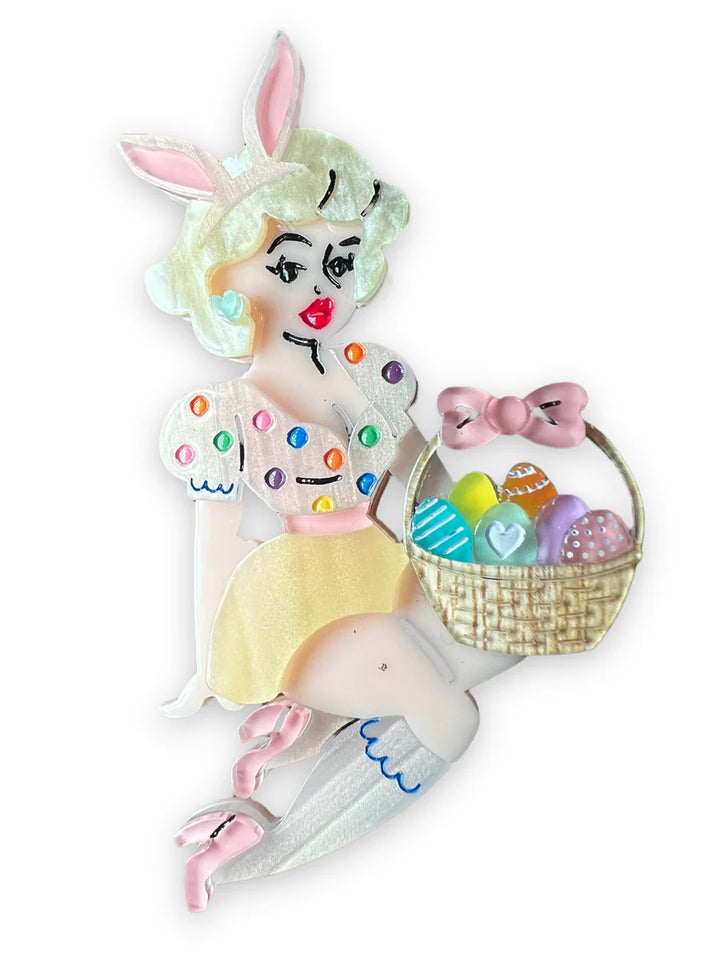 Lipstick & Chrome : Bunny Belle Brooch x Candy Doll Club - Fawn