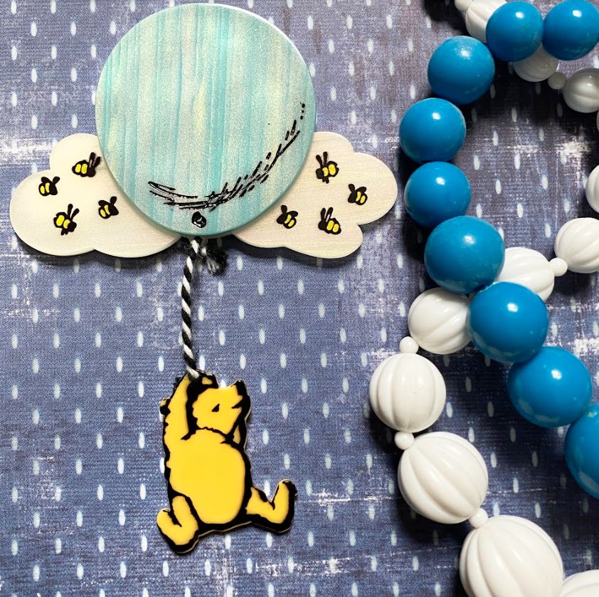 Lipstick & Chrome : Winnie-the-Pooh : Winnie-the-Pooh and some Bees Brooch