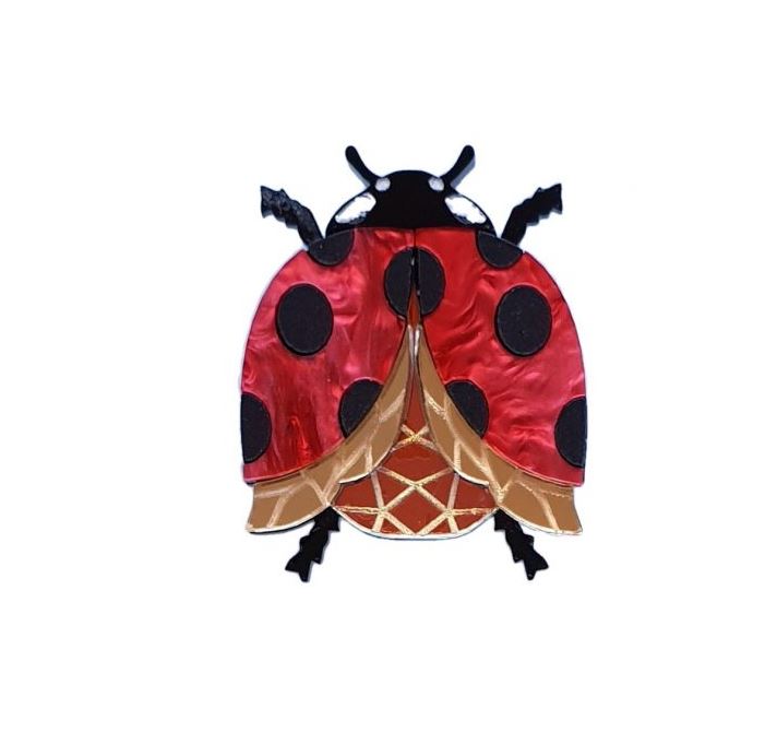 Cherryloco : Enchanted Garden : Ladybird (ladybug) brooch