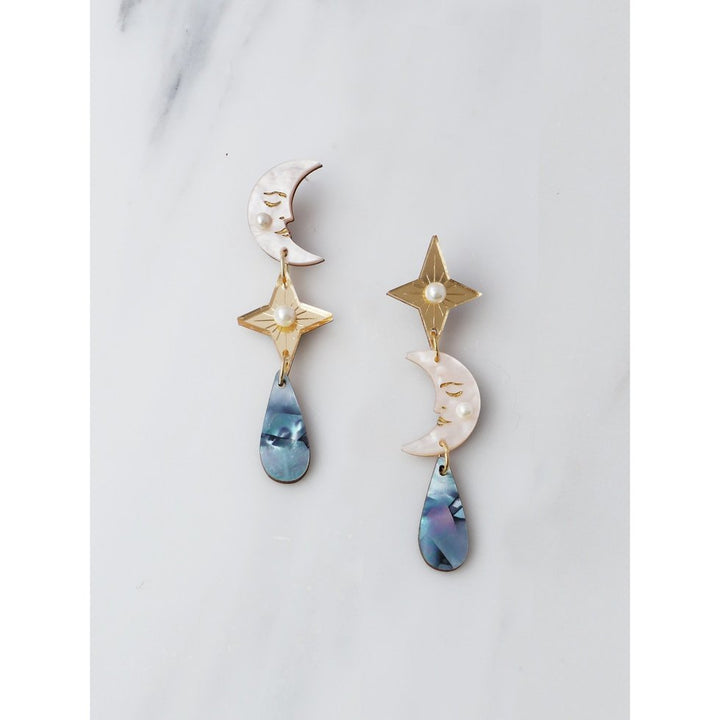 Wolf & Moon : Celestial Earrings