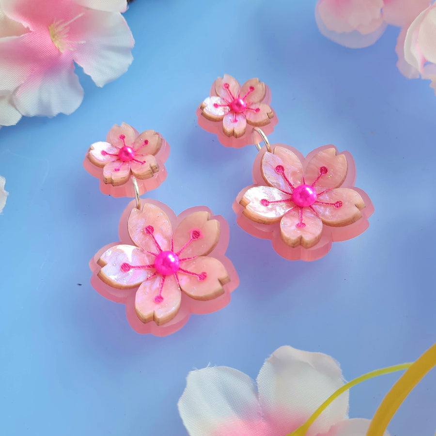 Cherryloco : Floral Collection : Cherry Blossom Charm Earrings
