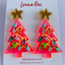 Louna Rae : Christmas Tree Dangle Earrings