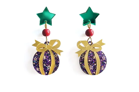 LaliBlue :  Christmas : Christmas Bulbs Earrings
