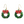 LaliBlue :  Christmas : Christmas Wreath Earrings [PRE-ORDER]