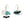 LaliBlue : Halloween : Clouds with bat Earrings