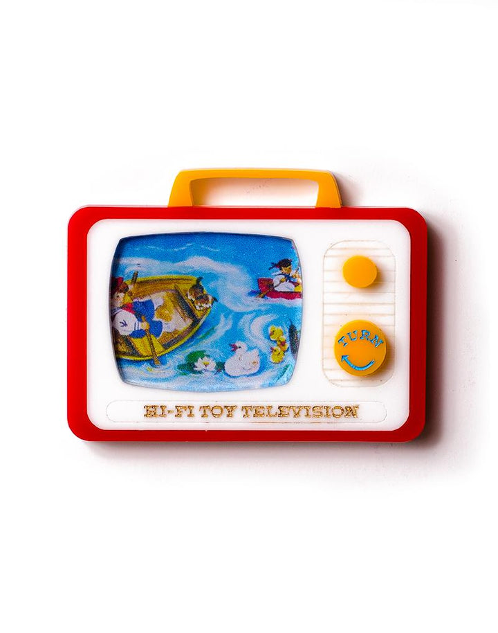 Martinis & Slippers : Hi-Fi Toy Television Brooch