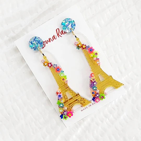 Louna Rae : Emily in Paris : Eiffel Tower Dangle Earrings