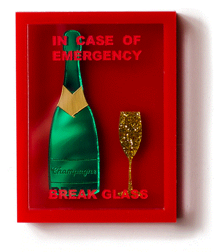 Martinis & Slippers : Emergency Champagne Box Brooch