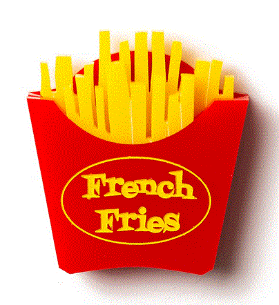 Martinis & Slippers :  French Fries Brooch
