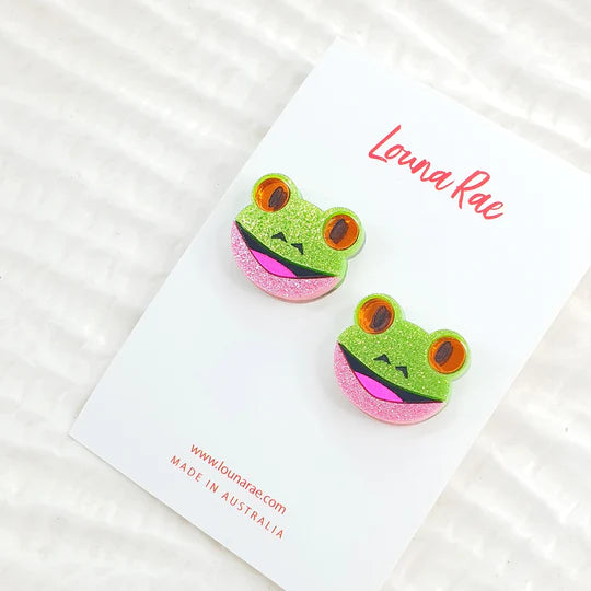 Louna Rae : Frog Stud Earrings
