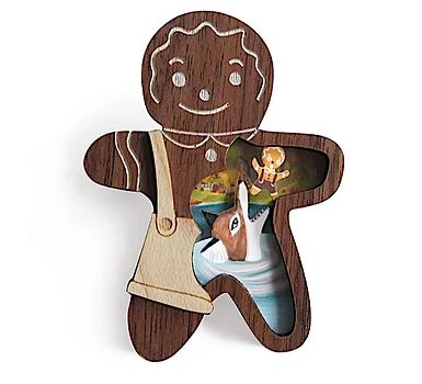 LaliBlue :  Christmas :  Gingerbread Man brooch