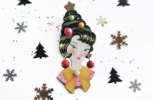 LaliBlue :  Christmas : Girl with Christmas hairstyle brooch [PRE-ORDER]