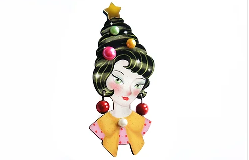 LaliBlue :  Christmas : Girl with Christmas hairstyle brooch [PRE-ORDER]