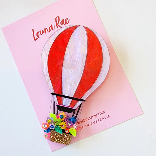 Hot air balloon online brooch