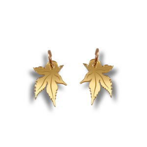Bobbi Frances : Kirameki Collection : Maple Leaf Mini Hoop Earrings