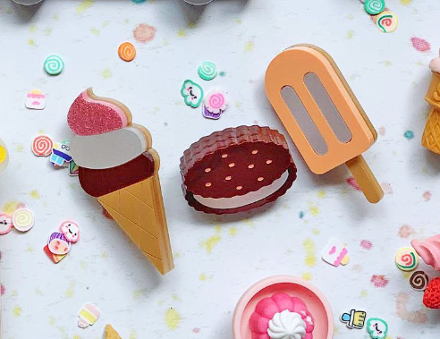 PolyPaige : Ice Cream Mini Brooch set