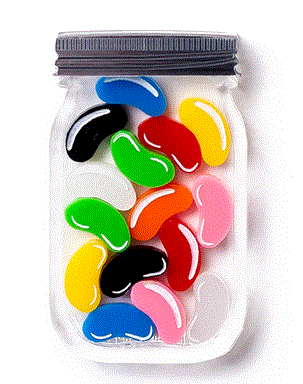 Martinis & Slippers : Jelly Bean Jar Brooch