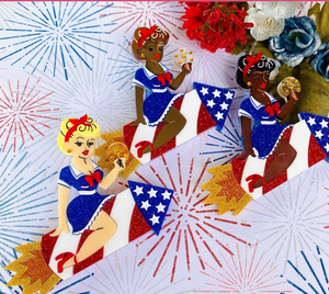 PolyPaige : Lipstick & Chrome X POLY PAIGE : Liberty Belle Brooch Set