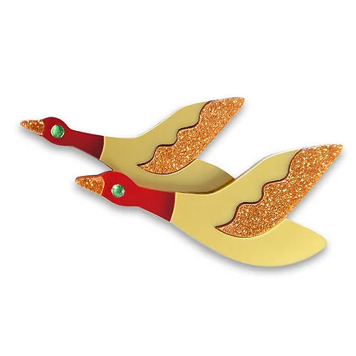 LaliBlue : Love : Mandarin Ducks brooch