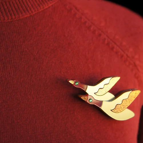 LaliBlue : Love : Mandarin Ducks brooch