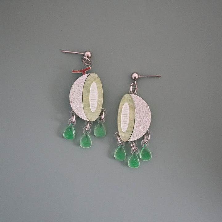 Lost Kiwi Designs : Bubble Tea : Melon Earrings [LUCKY LAST!]