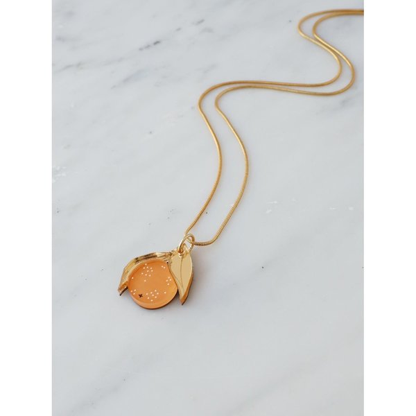 Wolf & Moon : Mini Orange Necklace