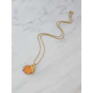 Wolf & Moon : Mini Orange Necklace