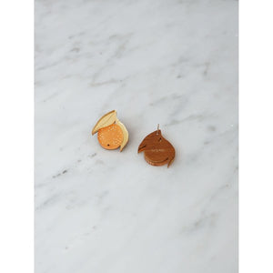Wolf & Moon : Mini Orange Stud Earrings