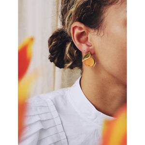 Wolf & Moon : Mini Orange Stud Earrings