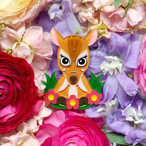 She Loves Blooms : Sri the Quick-Witted Mouse Deer Brooch