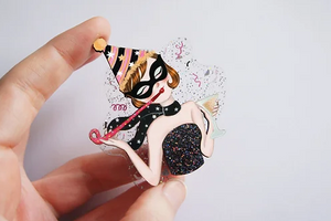 LaliBlue :  Christmas : New Years Eve Brooch [PRE-ORDER]