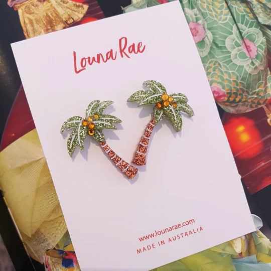 Louna Rae : Coco Palm Tree Stud Earrings