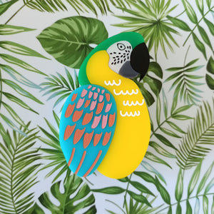 Bright and Bubbly : Tropical Jungle : Polly the Parrot Brooch