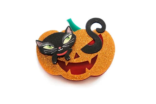 LaliBlue : Pumpkin with Kitten Brooch [PRE-ORDER]