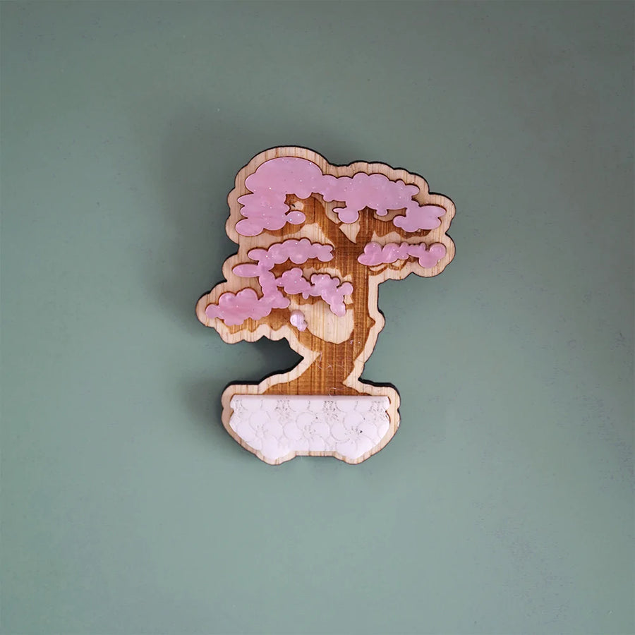 Lost Kiwi Designs : Sakura Bonsai Brooch