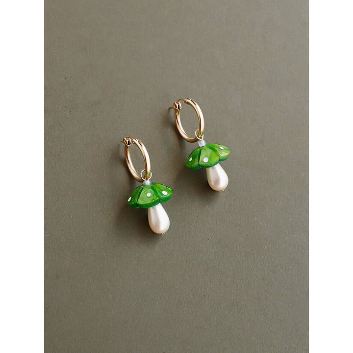 Wolf & Moon : Shroom Hoops in Moss