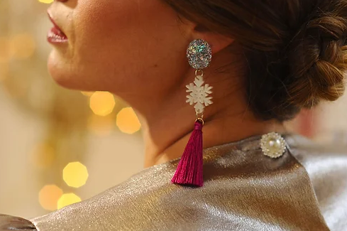 LaliBlue :  Christmas : Snow star earrings [PRE-ORDER]
