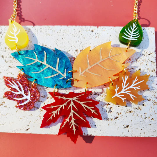 Folk & Fortune : Statement Falling Leaves necklace [LUCKY LAST!]