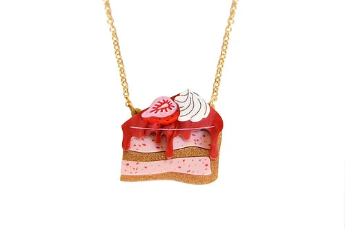 LaliBlue :  Tea Time : Strawberry Cake Necklace