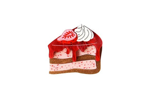 LaliBlue :  Tea Time : Strawberry Cake Brooch [PRE-ORDER]