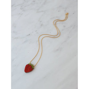 Wolf & Moon : Strawberry Necklace