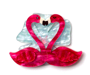 Martinis & Slippers : Sweetheart Flamingo Brooch