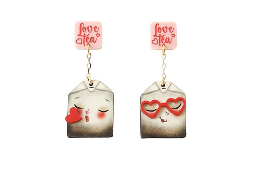 LaliBlue :  Tea Time : Love Tea Earrings