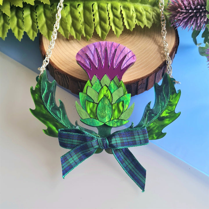 Cherryloco : Floral Collection : Thistle Statement Necklace