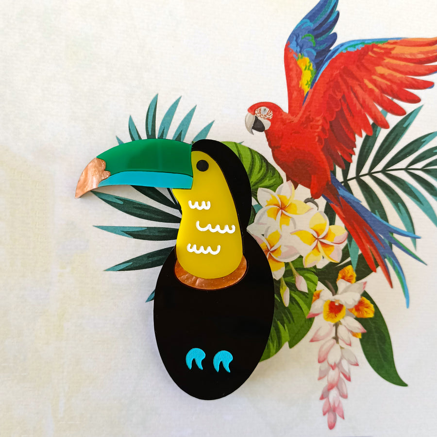 Bright and Bubbly : Tropical Jungle : Tag the Toucan Brooch