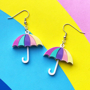 Little Pig Design : Umbrella Drop Acrylic Earrings