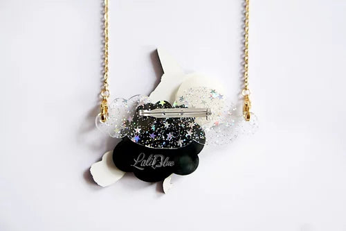LaliBlue : Halloween : Witch brooch and necklace 2 in 1 [PRE-ORDER]
