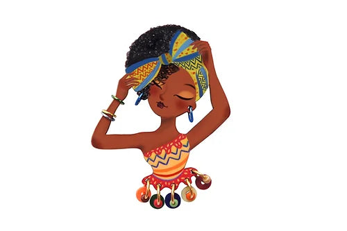 LaliBlue :  World Day : Day of Afro Culture brooch